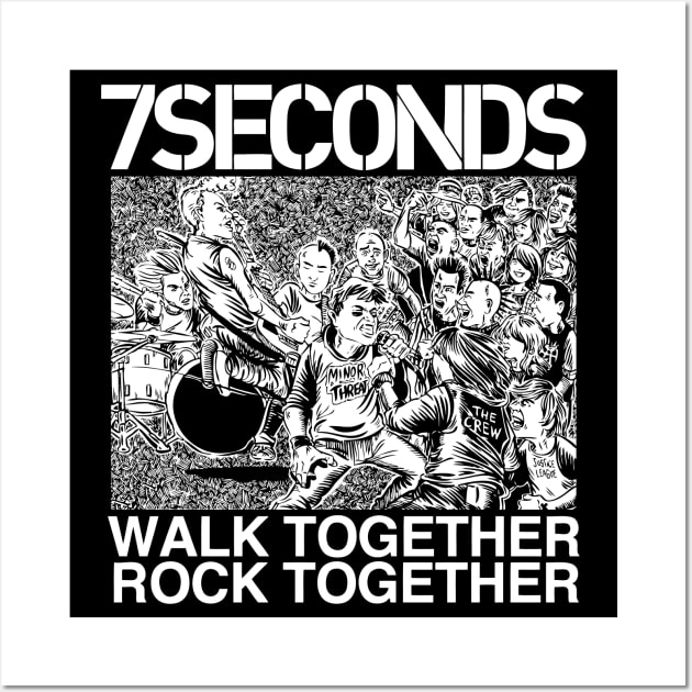 7 Seconds Walk Together Rock Together White Wall Art by thelmajonee